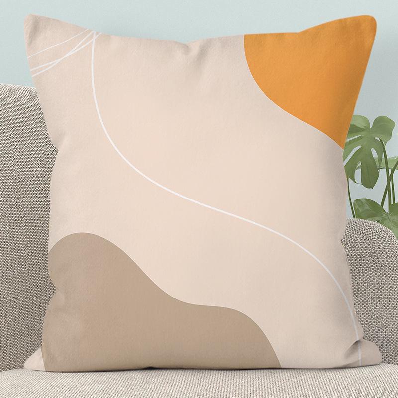 Modern Abstract Character Pillow - Removable, Washable Cushion for Sofa or Bed