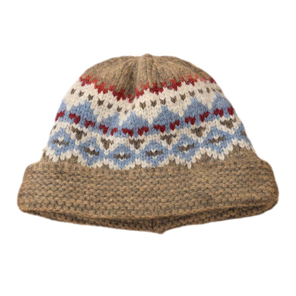 Casual Jacquard Women Beanie Cap Warm Thermal Fisherman Hat Knitted Hat Women