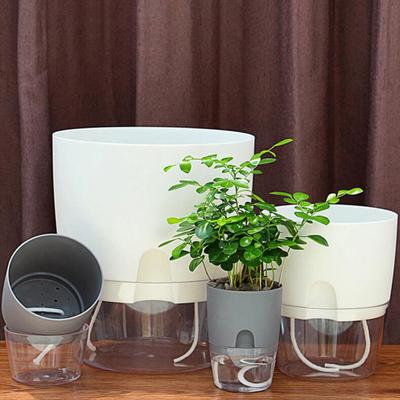 Double Layer Flower Pot Water Storage Burr Free Automatic Absorbing Plant Container Gardening