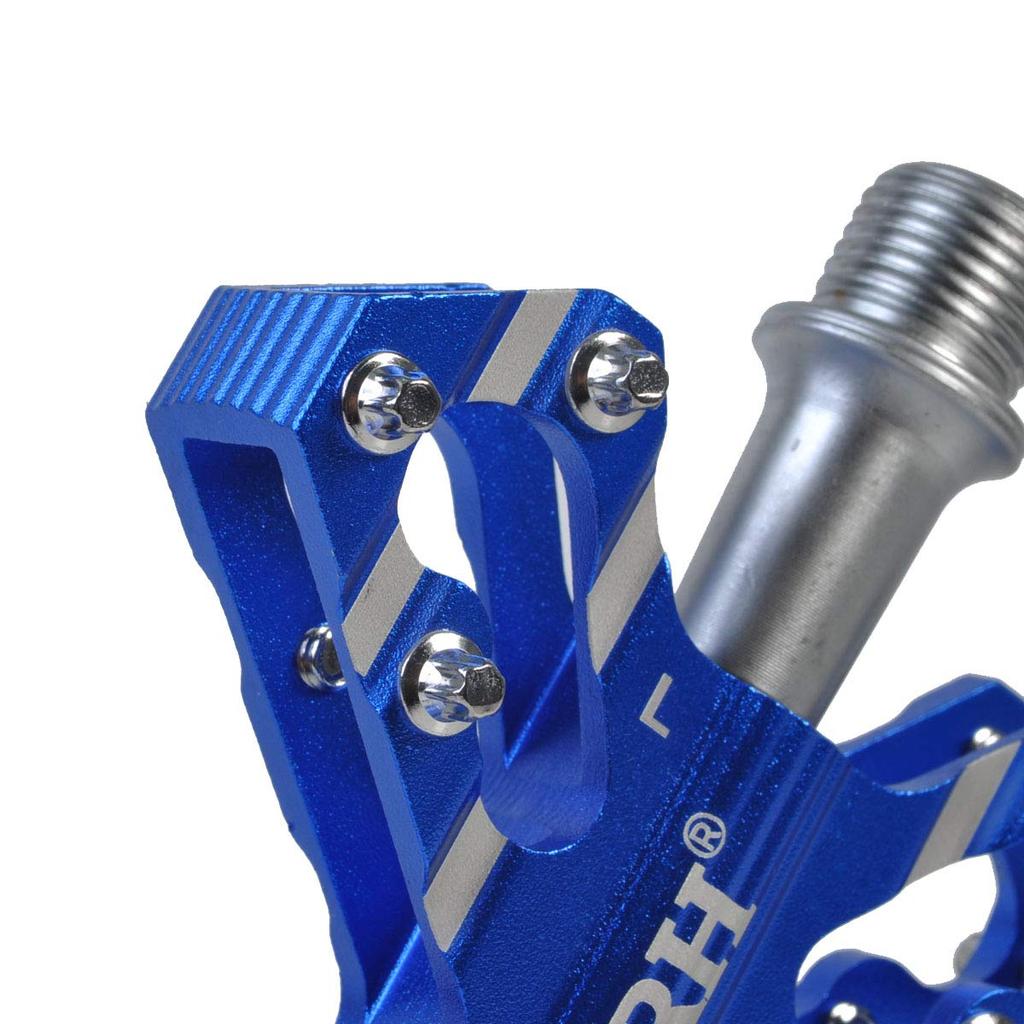ThinkTop Bicycle Aluminum for Road and Mountain Blue 3-Bearing Pedals, 9/16" Axle, Ultra-Lightweight Alloy, High-Strength Lubricant, Bikes, MTBs,