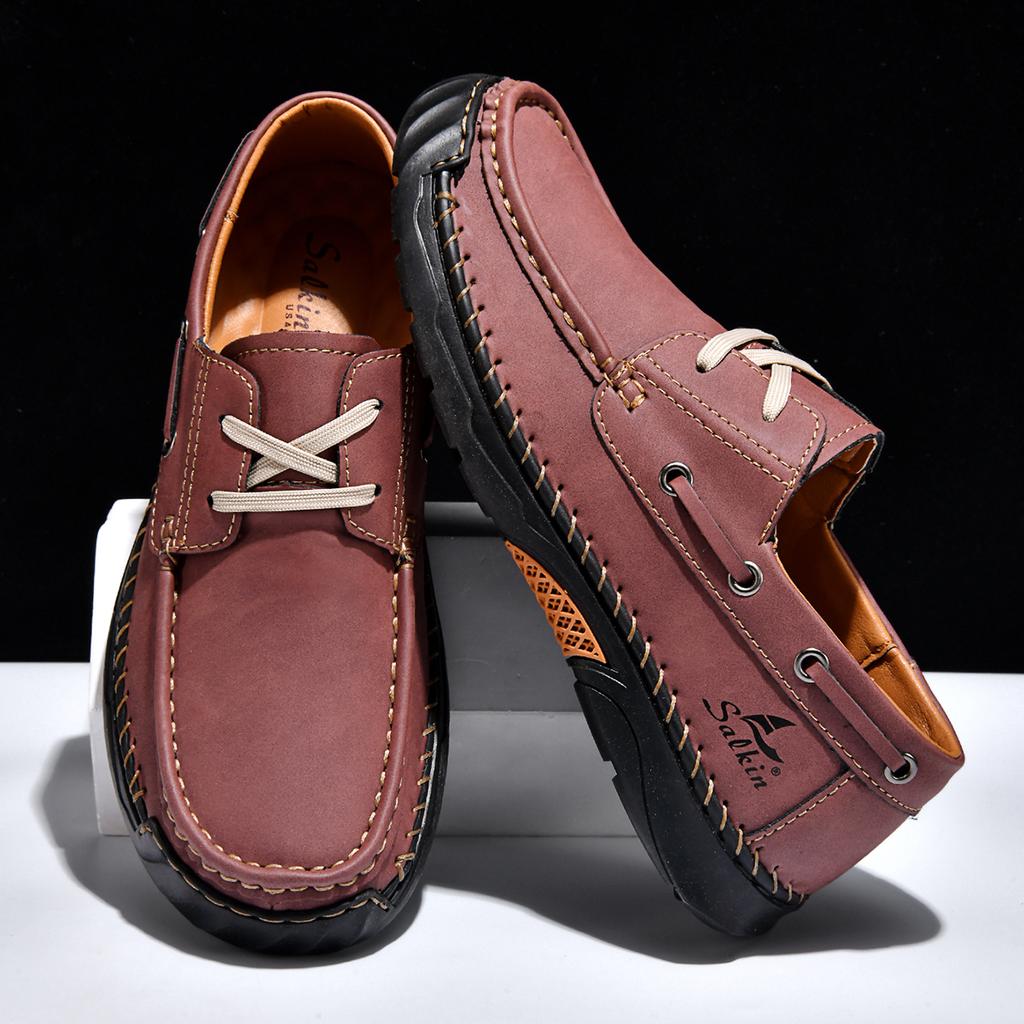 El yapımı rahat deri ayakkabı erkekler konfor sürüş ayakkabısı yumuşak deri makosenler erkek ayakkabısı mokasen takım ayakkabı