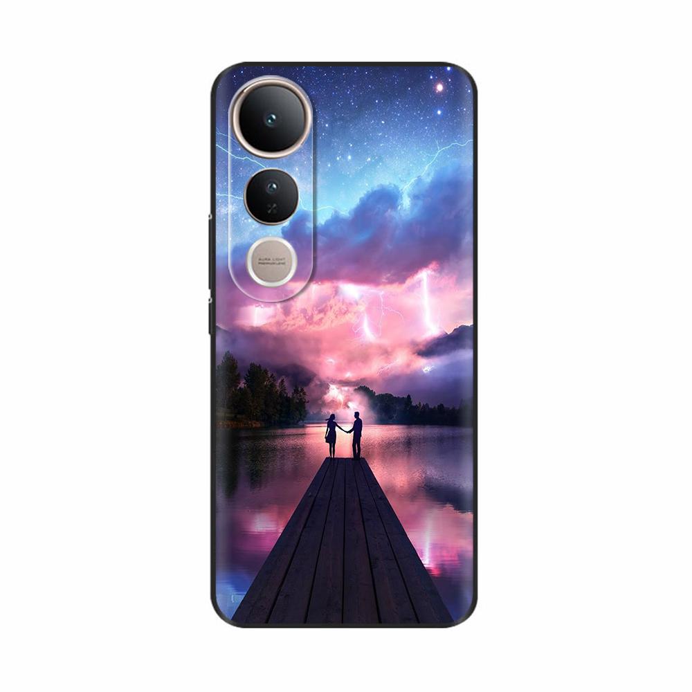 Fundas For Vivo V50 Lite 5G Popular Flowers Cartoon Soft Silicone Phone Back Cover For Vivo V50 V50 Lite 5G 4G Shell Casing Capa