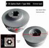 Dual Groove Pulley for Air-Cooled Diesel Engines - 8/B Groove, 178/186/188 Spline Shaft, Six Teeth