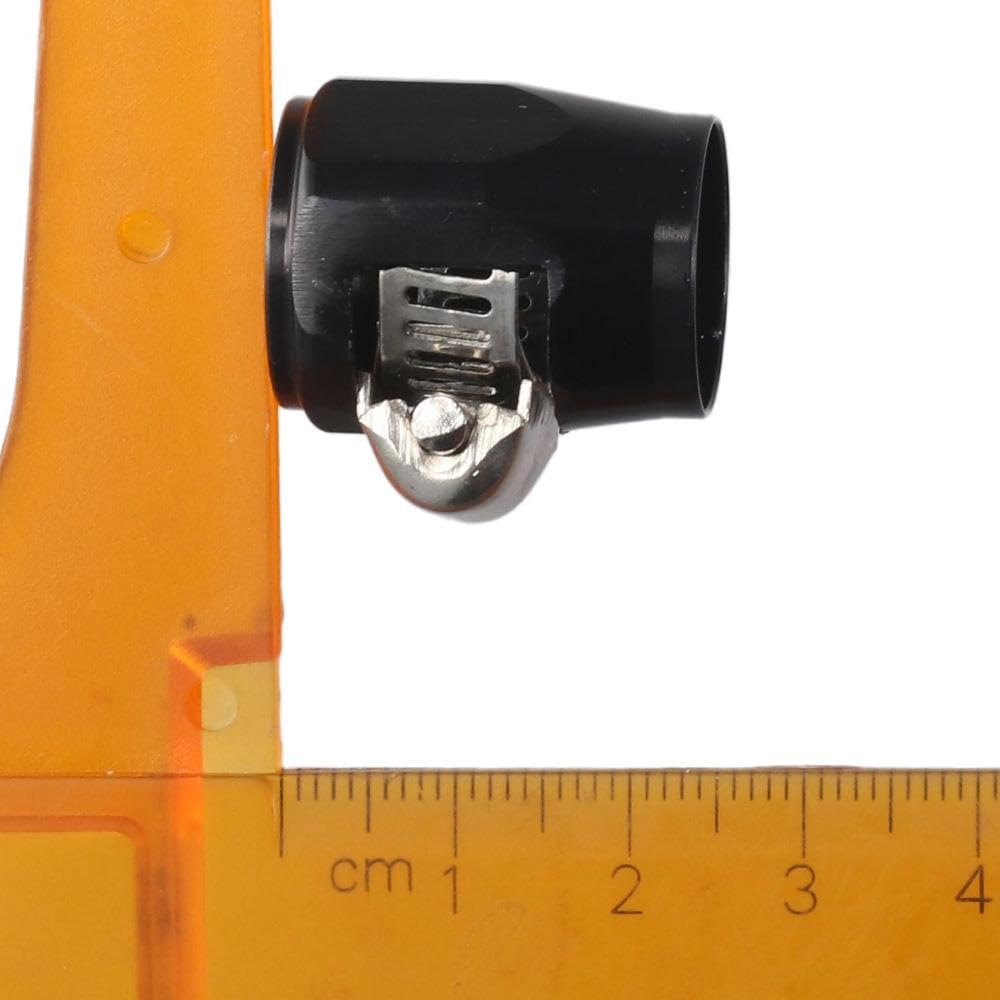 4pcs 6AN Hex Hose Finisher Clamp Black Hose Connector Hose