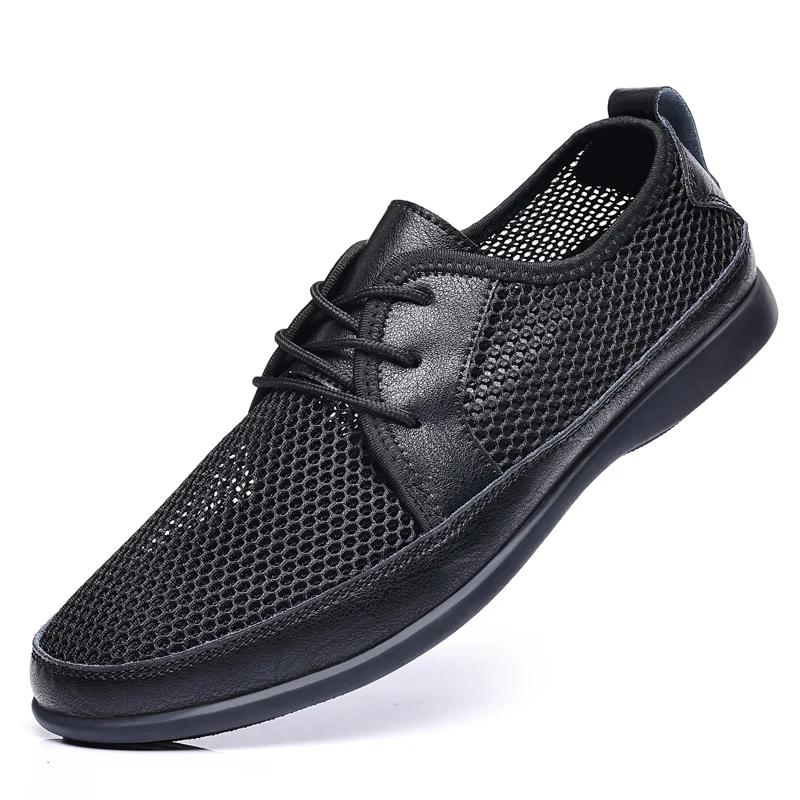 

Summer Men Casual Shoes Breathable Soft Men Loafers Leisure Moccasins Mesh Men s Driving Shoes Lazy Shoe Handmade Flats Comfy 39 чёрный