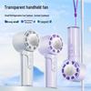 Portable USB Rechargeable Transparent Cooling Fan with Strong Wind