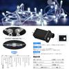Cshare LED String Lights, 200 LEDs, Icicle Lights, Balcony Lights, 8 Lighting Patterns, Memory Function, Timer Function, LED Icicle Lights, Christmas