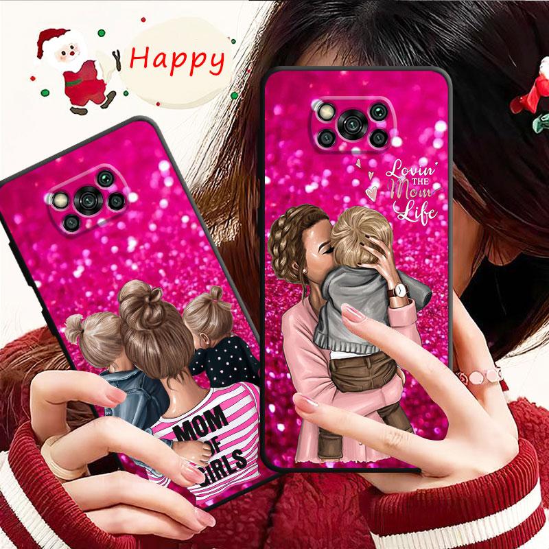 Husă pentru Xiaomi Poco X3 Nfc X4pro X5 M3 pentru Mi 12 13 11 10 10t 8 Note10 Lite 11ultra 11t F1 Femei Super Mom Baby Princess Queen