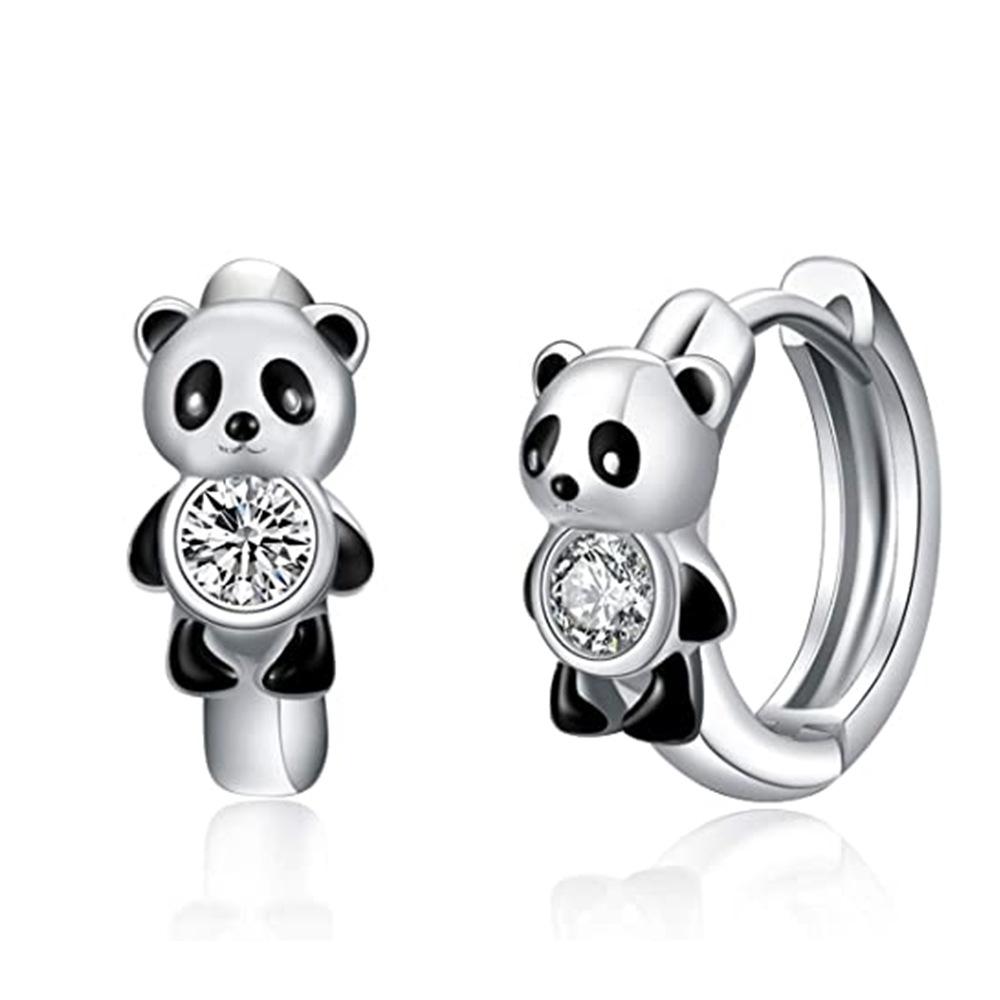 Japanese Cute Panda Ear Buckle, Cute Fat Pier Pier Pier Red Panda Summer Temperament Internet Celebrity Tide Earrings