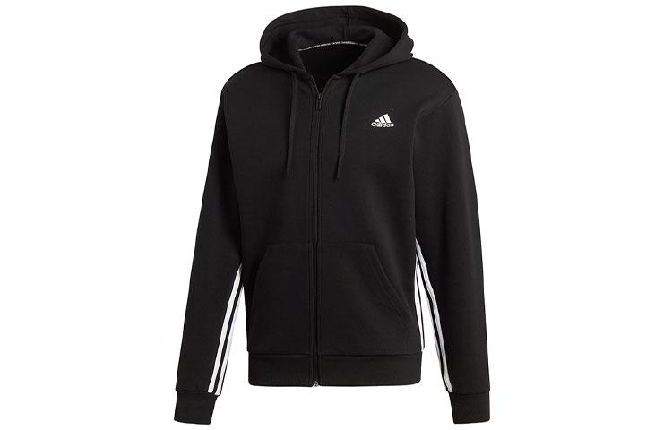 Adidas zipper three-stripe hoodie DX7657 S