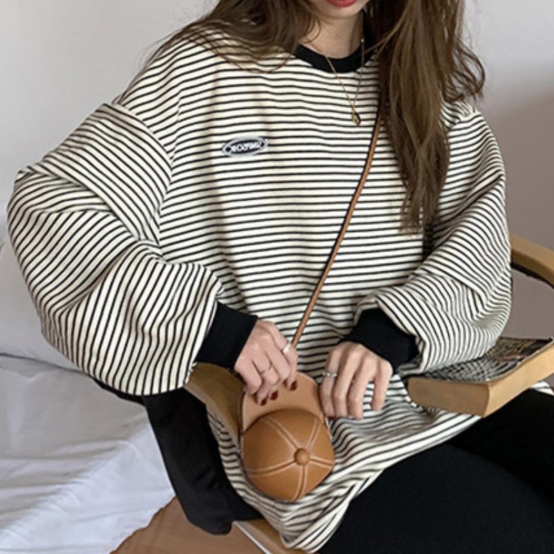 

GMXIA Женская модная повседневная футболка с длинным рукавом и круглым вырезом и топ XXL абрикосовый