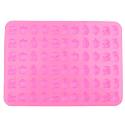 66 Löcher Ananas Candy Fudge Silikonform Mini Schokolade Eiswürfelschale Obst Antihaft-weiche Geleeform
