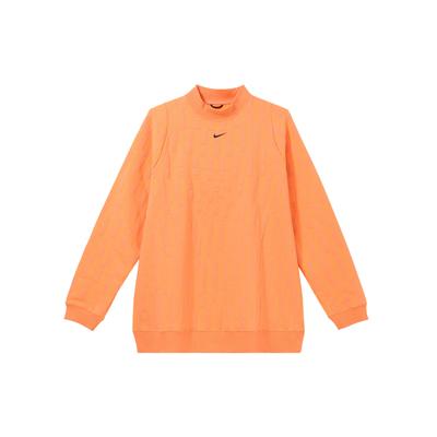 Solid Logo Pullover Crewneck Sports Sweatshirt Women Sweatshirt Orange CZ8943-858