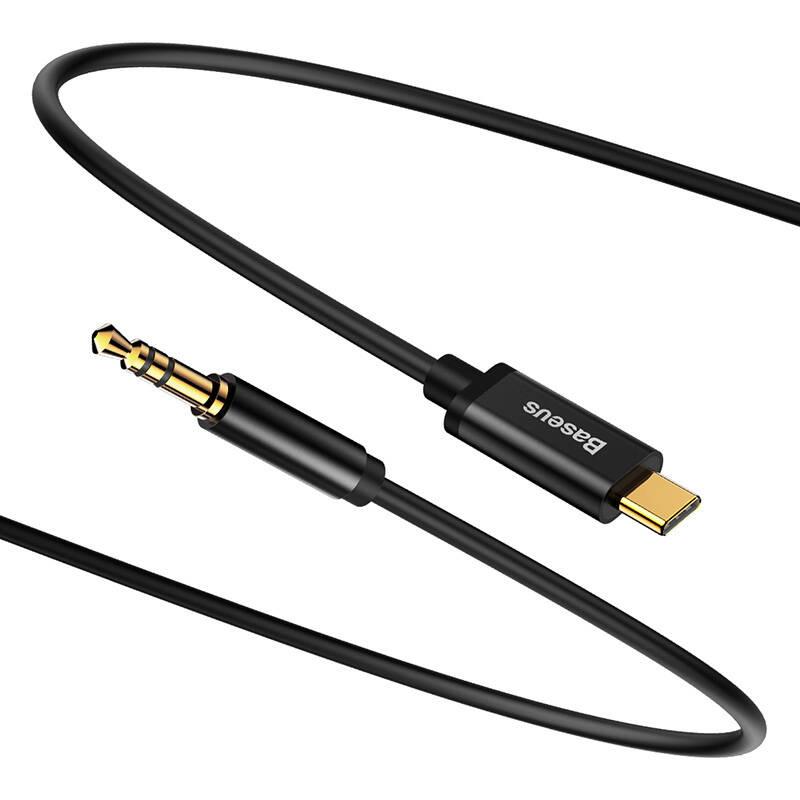 Kabel Audio Usb-C Do Mini Jack 3,5Mm Baseus Yiven 1.2M (Czarny)
