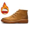 Stivali invernali in pelliccia calda da uomo Moda Calzature a suola spessa Classici Scarpe da ginnastica in pelle Mocassini rétro da lavoro e appuntamenti Stivali formali da esterno