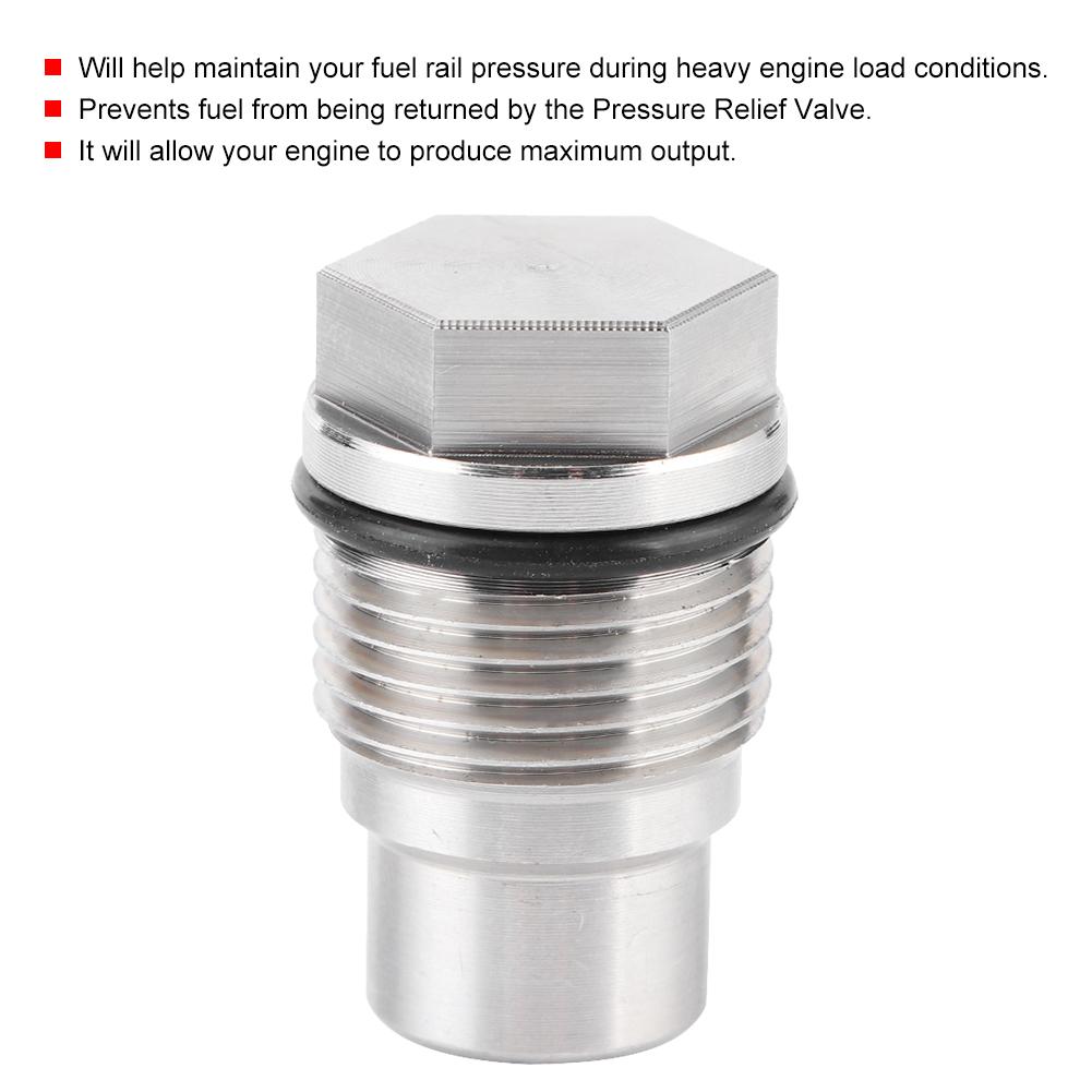 Racing Fuel Rail Plug Pressure Relief Valve Accessory Fit for Dodge 6.7L Cummins