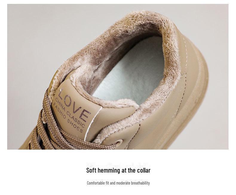 KT2812 Women's 2024 Autumn/Winter Solid Color Snow Cotton Sports Shoes with Thick Velvet Lining for Warmth