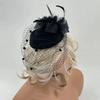 Mesh Dots Small Fedoras Headwear Headband Flower Veil Hair Clips Women Mini Mesh Hat  Dinner Party