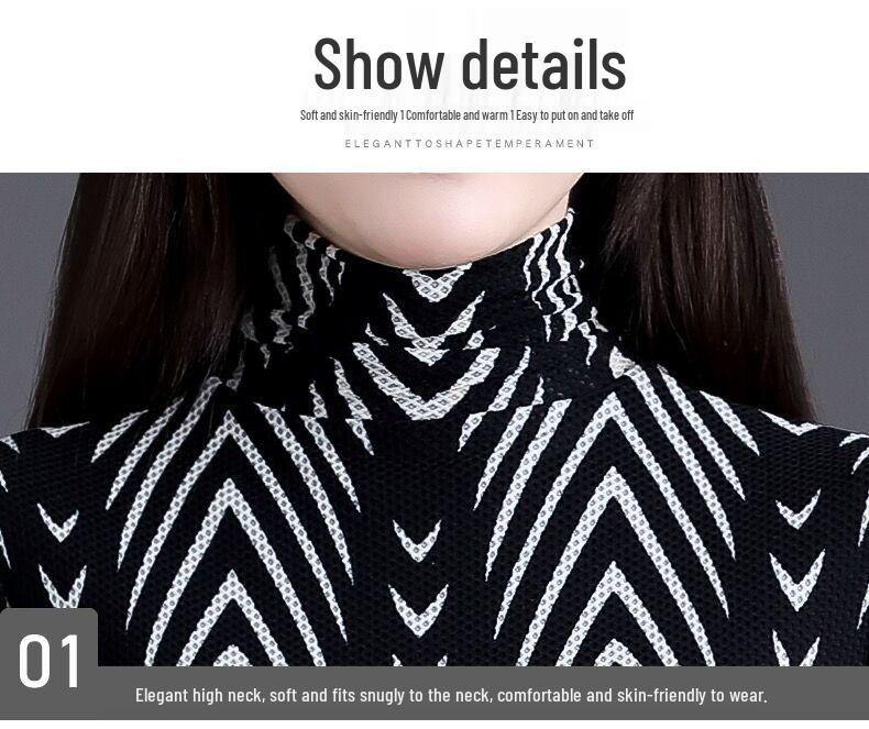 Houndstooth Long Sleeve Women's Top - Autumn/Winter Fashion Base Layer