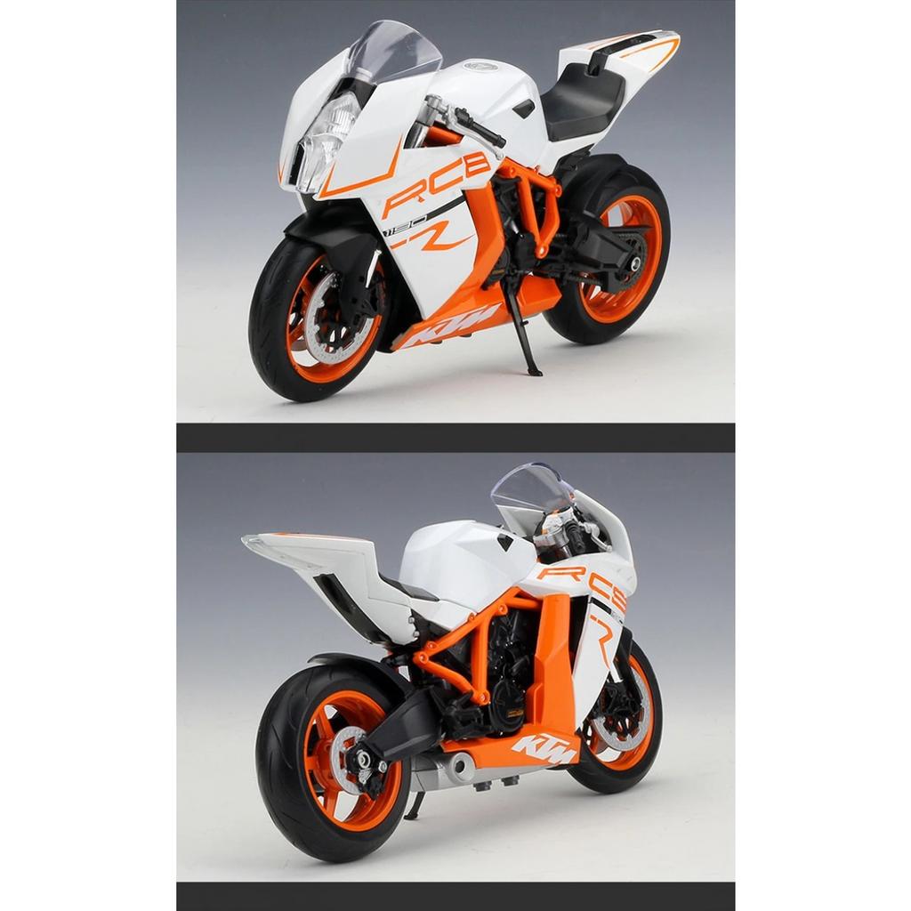 Welly 1/10 KTM 1190 RC8 R Alloy Sports Motorcycle Model Simulation Metal Toy Street Racing Motorcycle Model Collection Kids Gift