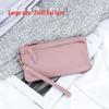 Portefeuille Pochette en Cuir de Vache Grande Capacité pour Femme avec Rangement pour Téléphone
