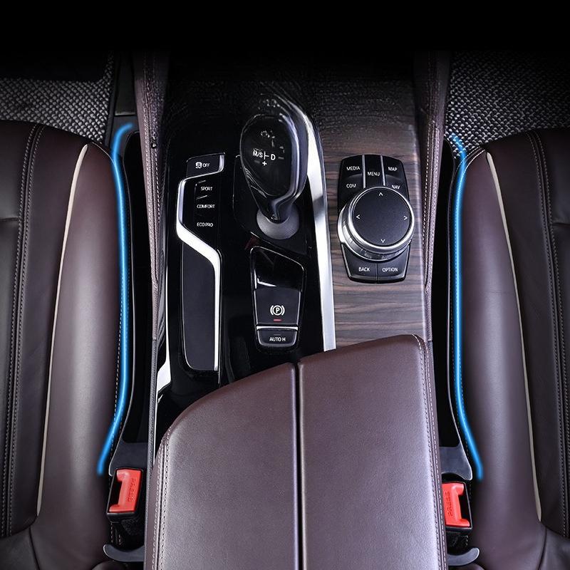 Car Seat Gap Plug Strip Side Seam Auto Gap Filler Organizer Leak Proof Seat Gap Storage with Seatbelt Hole Interior Accessories