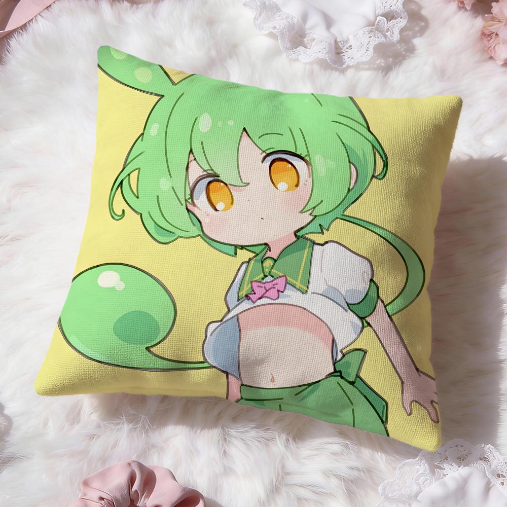 Z-Zundamon Anime Cushion Cover Premium Comfort Reversible Pillow Cove -Two In One Design for Any Room & Car Interior