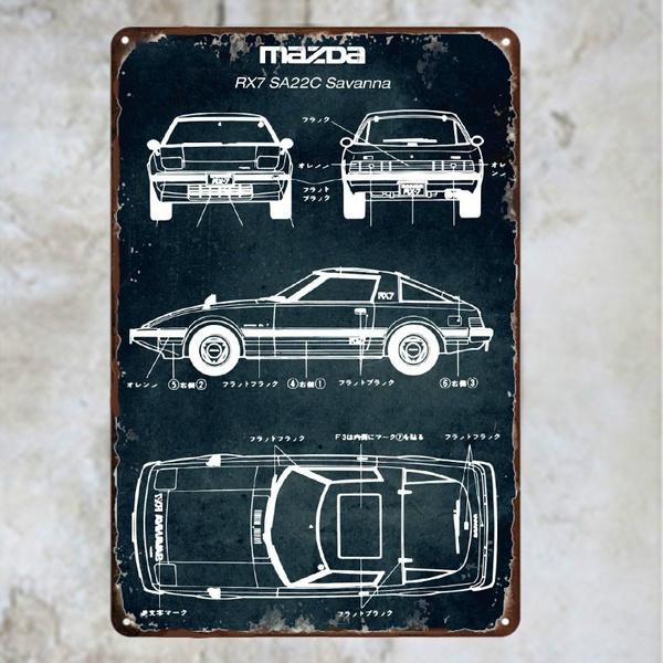 Mazda MX-5 Miata Car Metal Tin Sign Wall Decor Fashion Art Decor Poster,Man Cave,Garage,Bar