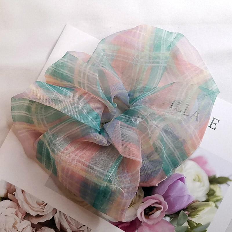 

Lystrfac Плиссированная Органза Объемная Резинка для Волос для Женщин Шифоновые Эластичные Резинки для Волос Заколка Держатель для Хвоста Аксессуары для Волос