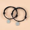 Luminous Dog Paw Pendant Magnetic Couple Bracelet Set