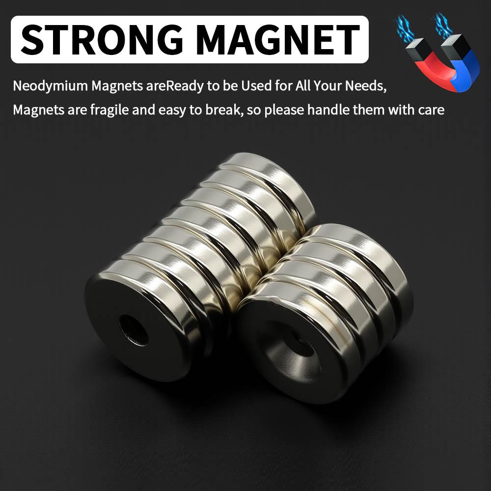 20x5-5mm Potente con fori Magnete al Neodimio N35 NdfeB Magneti Permanenti Rotondi Super Forti Magneti per Frigorifero Fai da te