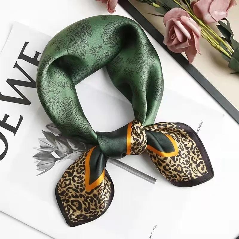New Silk Scarf 70cm Small Square Scarf Spring Headband Neck Protection Professional Scarf Versatile Fashion Western Style Hijabs