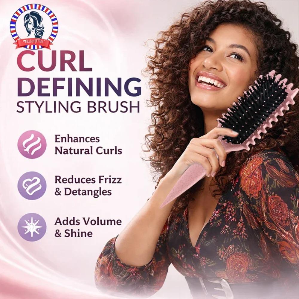 1 Pezzo CANDY BRUSH Spazzola Styling Capelli Ricci-Districante con Denti, Riduce Trazione e Separazione Setole in Nylon per Tutti i Tipi di Ricci
