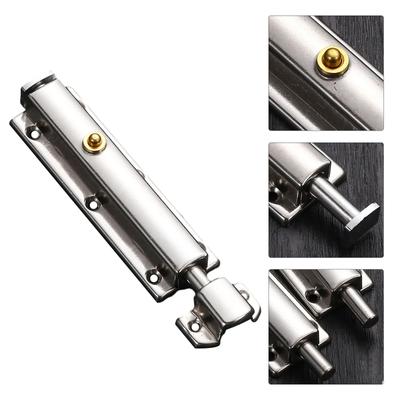 Stainless Steel Door Latch Sliding Bolts Anti-Theft Thickened Latch Hardware Self Popping Bolt Button Gate Safety Toilet Door Lo