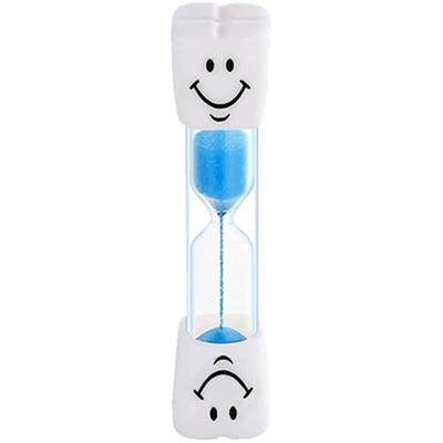 Temporizador de arena para cepillo de dientes azul Smiley Kids de 2 minutos: regalo de cocina de 120 segundos para lavarse los dientes a mano