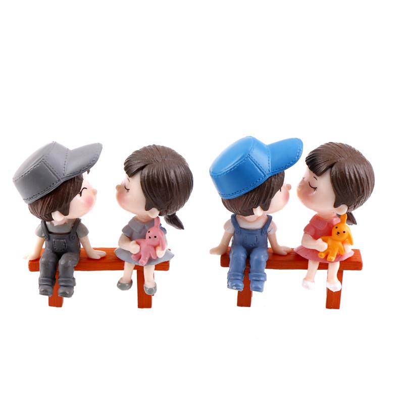 Moss Micro - Landscape  Festive Ornaments Stool Couples Small Ornaments