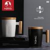 TOMIC Wooden Handle Ceramic Mug