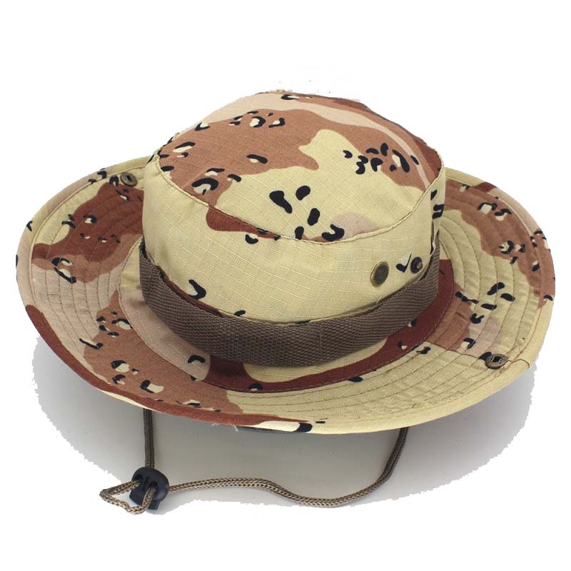 Boonie Tactical Camouflage Hats Camping Climbing Bucket Fisherman Sniper Hat Men Outdoor Fishing Hiking Cap Sun Protective Boonie Caps