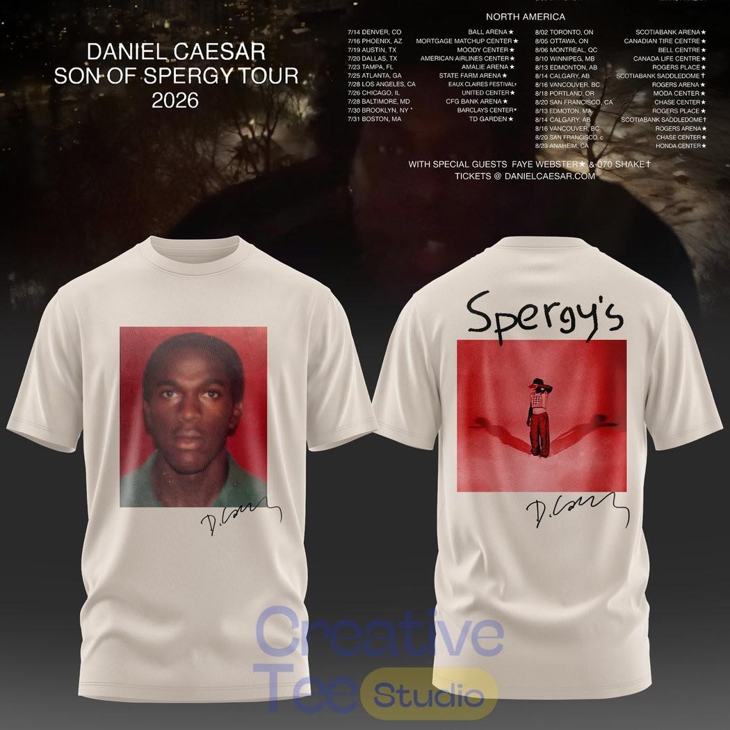Daniel Caesar – “Son of Spergy” 2026 Tour Natural Color T-Shirt CL718 L