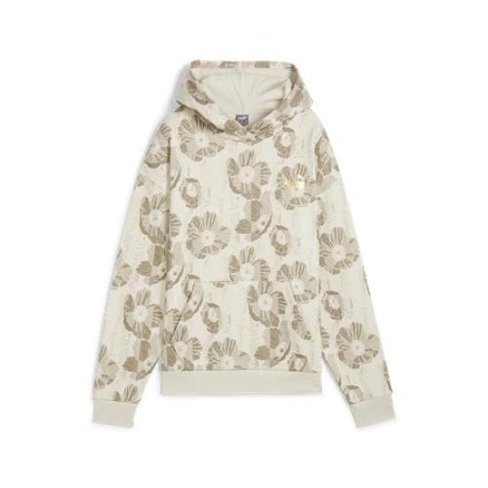 Puma Class Act AOP Sports Casual FL 2024 Alpine Snow ESS+ Hoodie, Hoodie, 684144, Women's, Fall/Winter Color (87)