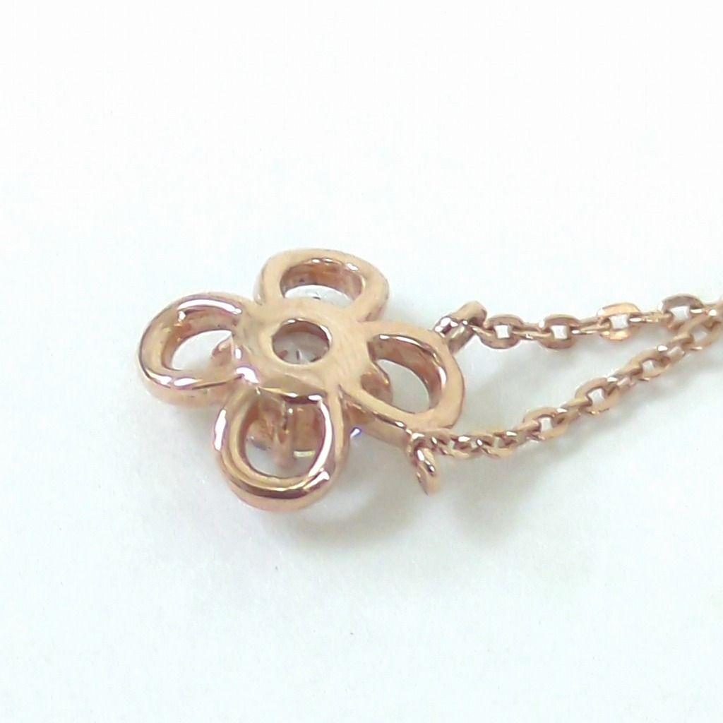 Used Canal 4 Flower Motif 1 Necklace Silver Rose Gold Color