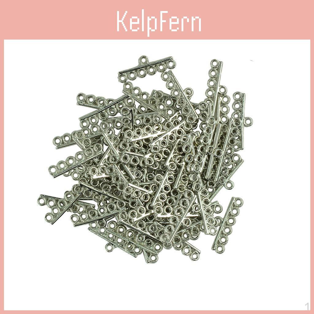 Pieces Hole 50 Strand 6 Crimp End Bar Beads Jewelry Connector Making