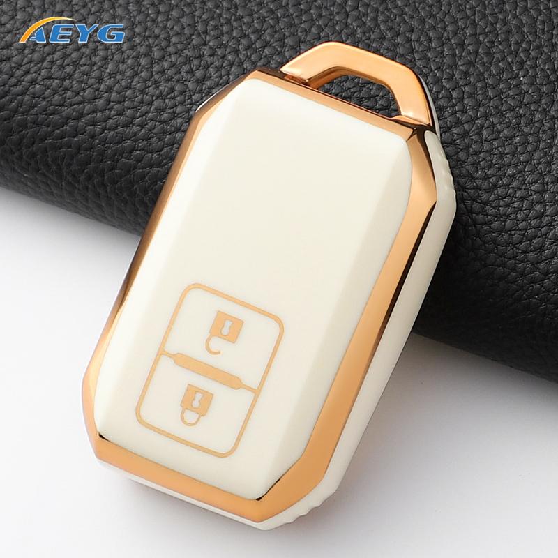 New Fashion Soft Tpu Car Key Case Cover Shell Fob For Suzuki Swift Wagon R Jimny Sierra Spacia Ertiga 2 Buttons Auto Accessories