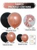 Black Metallic Rose Gold Balloon Garland Arch Kit Happy Birthday Party Decoration Adult Girl Wedding Party Confetti Ballons