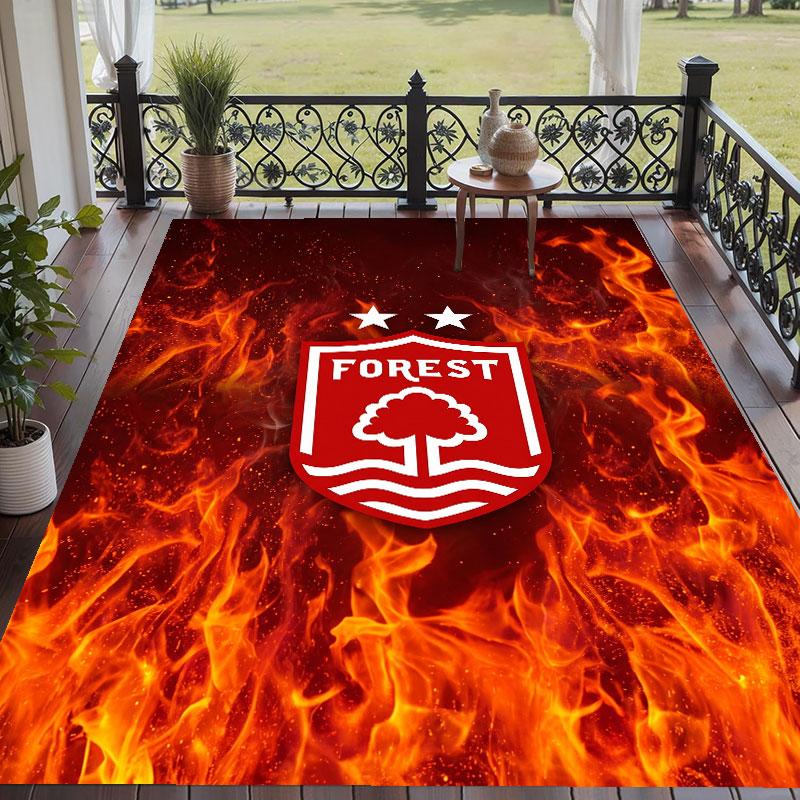 Soft Floor Carpet Nottingham Forest Football Pattern Area Rug Decorative Mat For Home Room Decoration