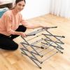 Séchoir à Linge d'intérieur Pliable - Etendoir à Linge Pliable et Extensible Métallique - 3 Hauteurs - 11 Barres - Résistant à l'eau