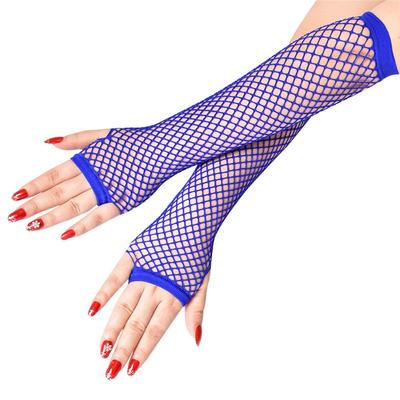 Cuff Party Wear Fancy Dress 1 Pair New Fashion Neon Fishnet Long Fishing Net Sleeves Long Gloves Leg Arm Women Sexy Beautiful Arm