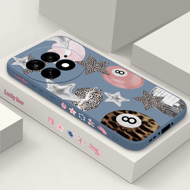 Vintage Leopard Print Stars Billiards Case For OnePlus 15 13 13T 12 Soft TPU Silicone Cover For Oneplus Nord 5 13R 12R 11R 5G