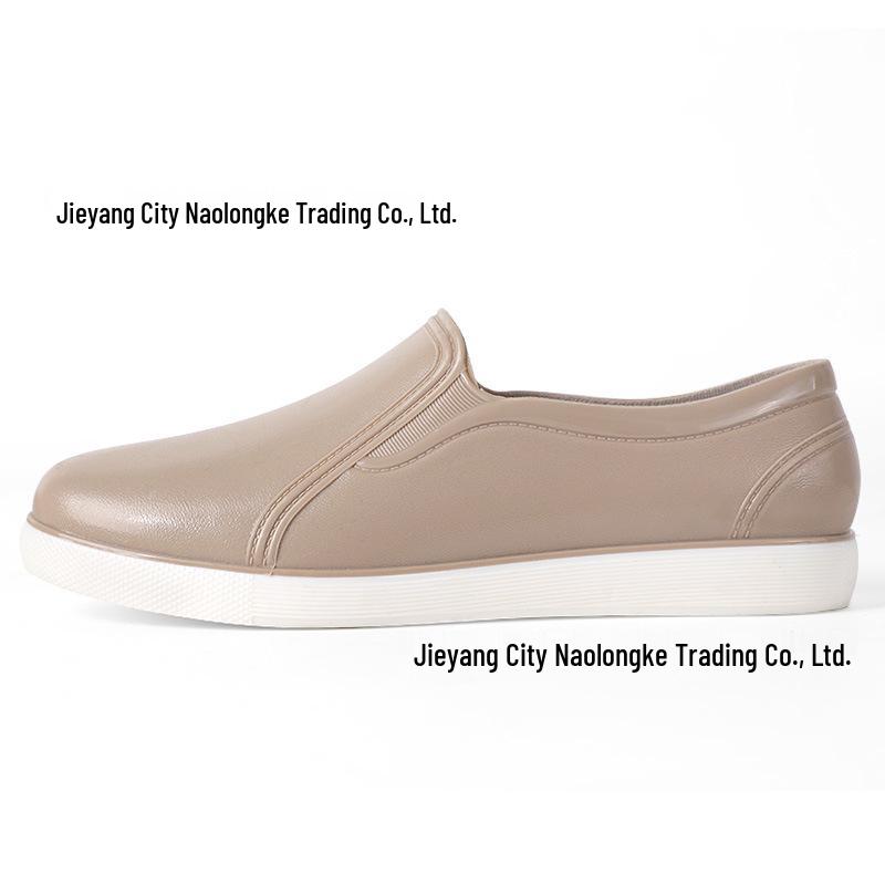 Women's Waterproof Slip-On Rubber Shoes - Non-Slip, Low-Top Fashion for Kitchen, Outdoor, and Rain 