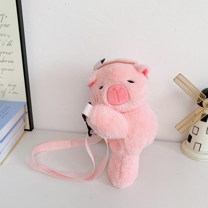 

2025 Cute Plush Furry Crossbody Backpack for Little Girls